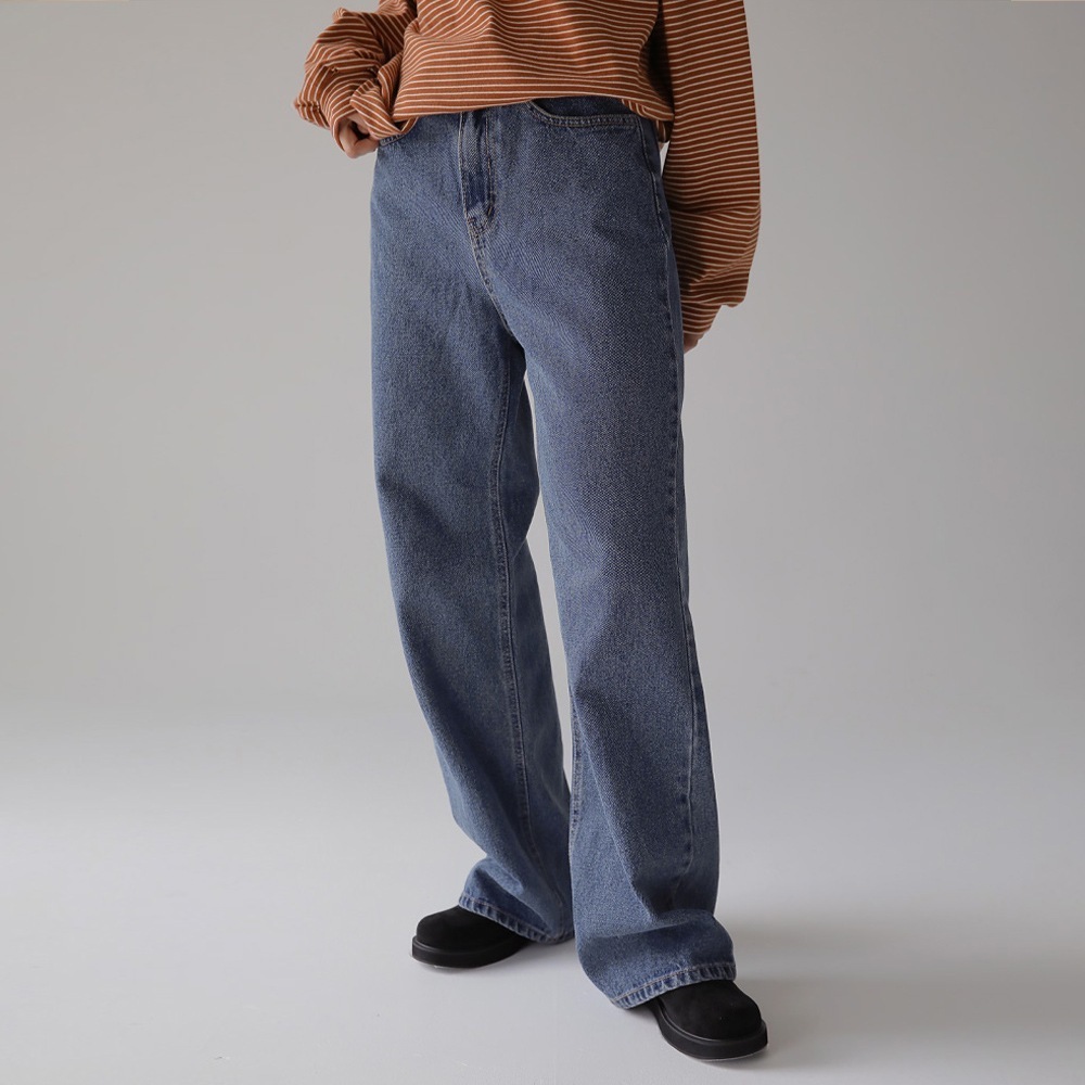 プレーンストレートデニムパンツ