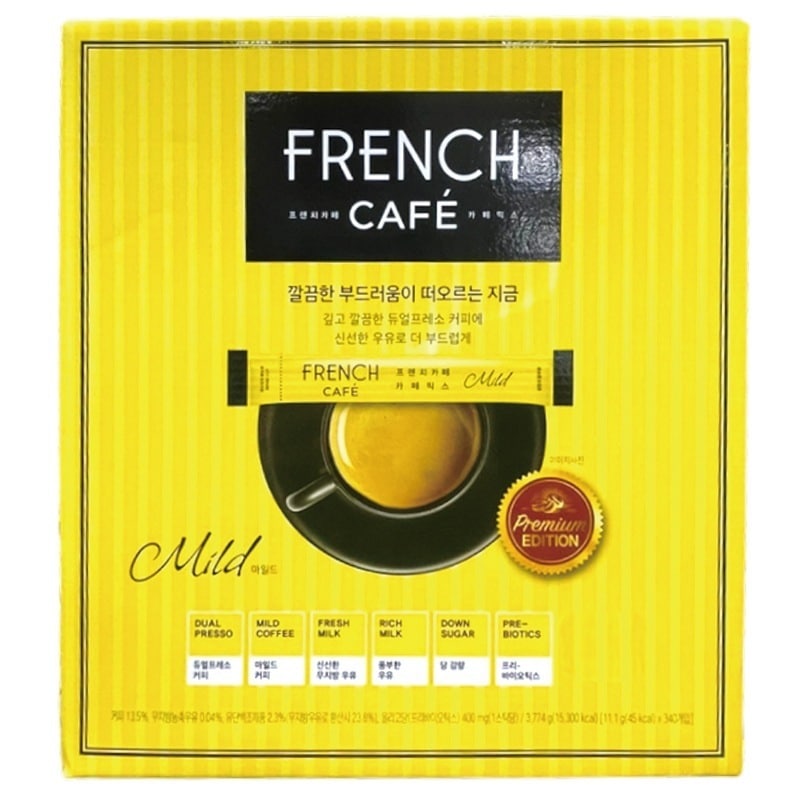 フレンチカフェ カフェ ミックス マイルド 11.1g x 340本 低糖/無脂肪牛乳/高級コーヒー豆 tt