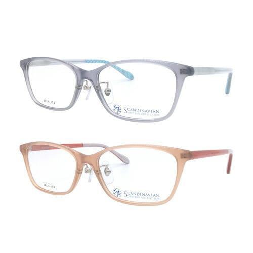 SPCF-102 col.1/2 52mm 北欧 1.60～1.74極薄型非球面レンズ付 クリアレンズ 伊達メガネ 度なし 度付き