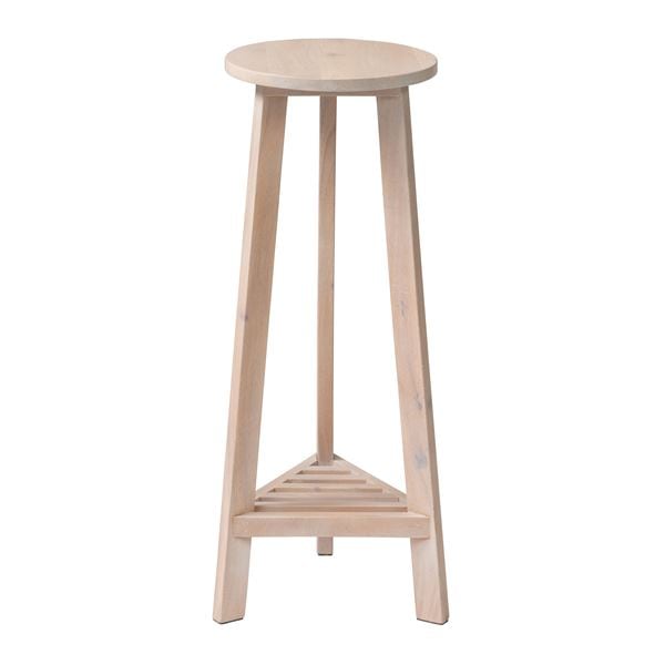 プランタースタンド M 約幅28x奥行28x高さ65cm ホワイト 木製 プランターベース リビング 店舗 観葉植物用 インテリア家具