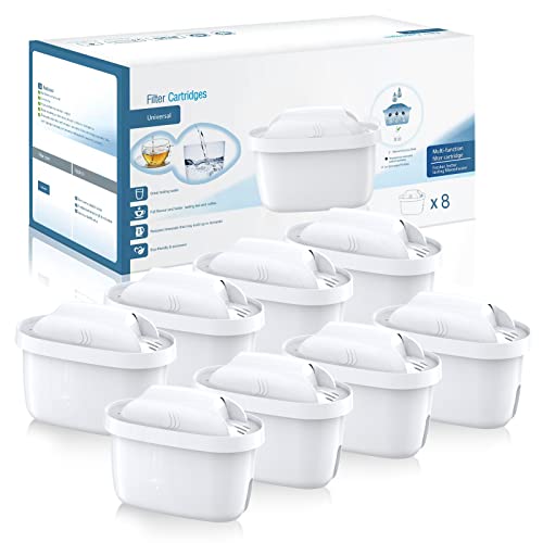 Oueemla カートリッジ 浄水ポット用 ブリタ 交換用 【マクストラ BRITA MAXTRA 】 浄水器用 フィルターカートリッジ 高除去 日本仕様 8個セット