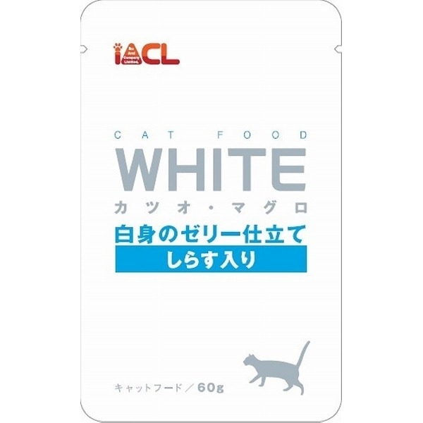 （まとめ買い）イトウ＆カンパニー ホワイト カツオ/マグロ 白身のゼリー仕立て しらす入り 60g 猫用 キャットフード [x42]