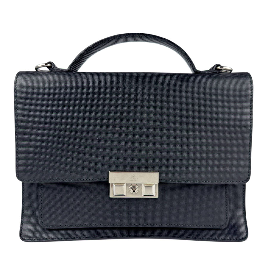 グッチ GUCCI ハンドバッグ ショルダーバッグ レザー ブラック シルバー メンズ 223650 z6344