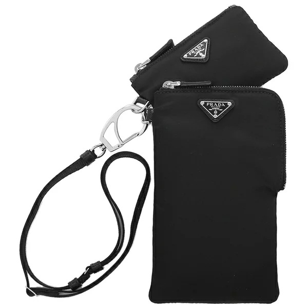 ポーチ ストラップ リナイロン トライアングルロゴ ブラック メンズ レディース 2TT091 2DMI F0002