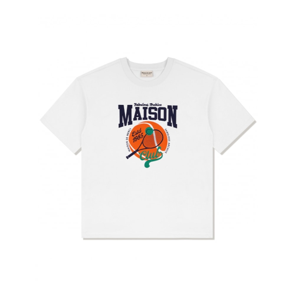 ファビュラスアーカイブユニセックスオーバーフィットスポーツムーブショートスリーブ T シャツホワイト (FCE2TS404M)