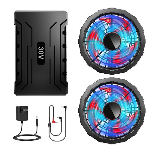 ファンバッテリーセット 空調作業服用【30V超高出力&40000大容量&2025新登場】ファン付きベスト用 バッテリーセット 5段階風力調節 急速充電 PSE認証済 現場作業 釣り 猛暑対策 父の日