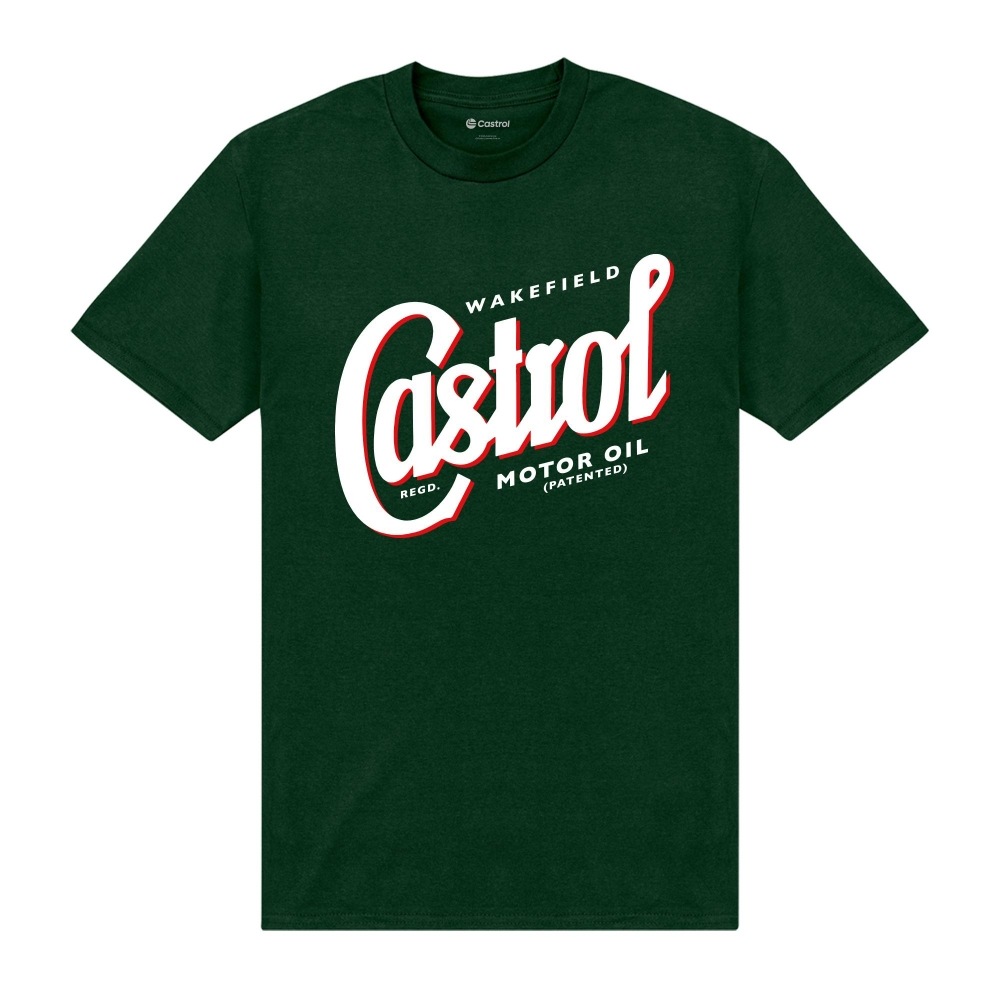 (英国より直送) Castrol ユニセックス大人用登録ロゴ T シャツ