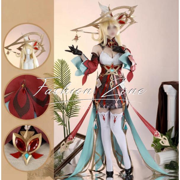 原神 風 魔女会 アリス Alice コスプレ衣装 ウィッグ 靴 ハロウィン 演出服 変装