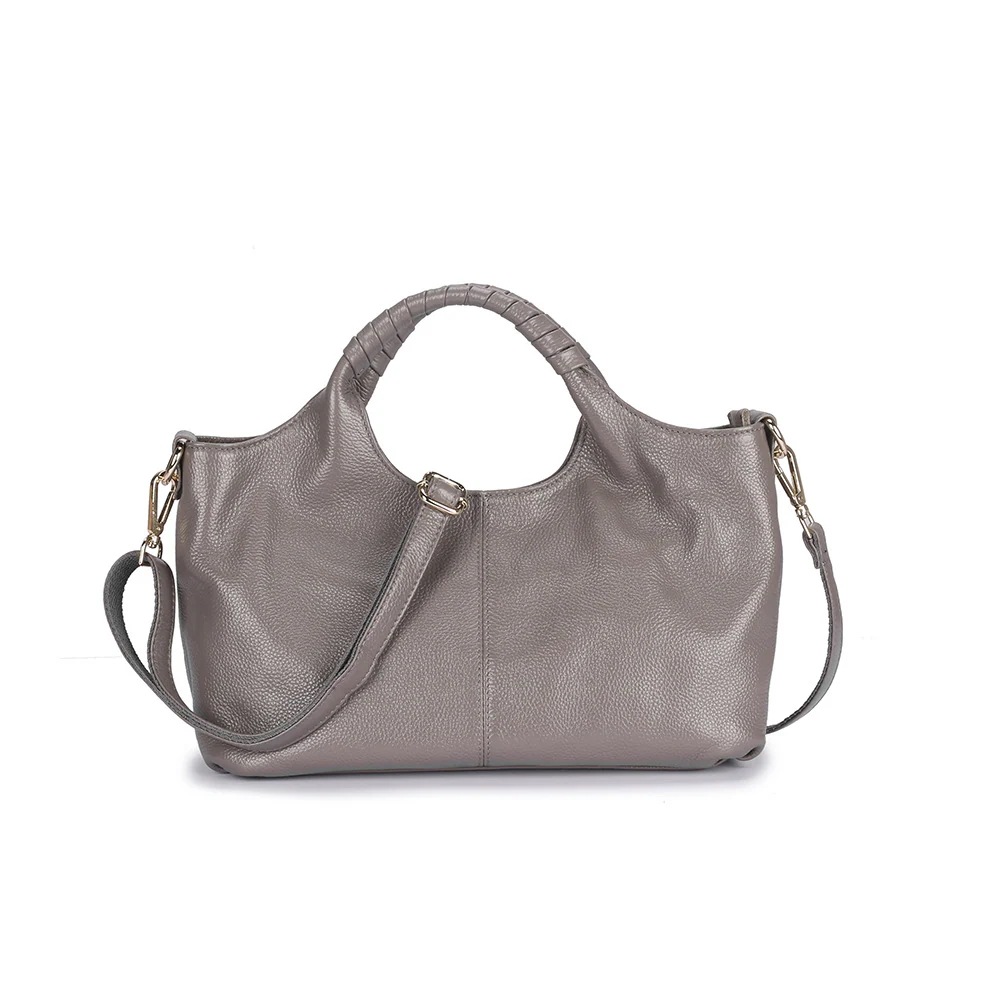 2Wayバック本革の女性バッグの韓国大容量ショルダーバッグ手提げバッグ 横長ボストンバッグ