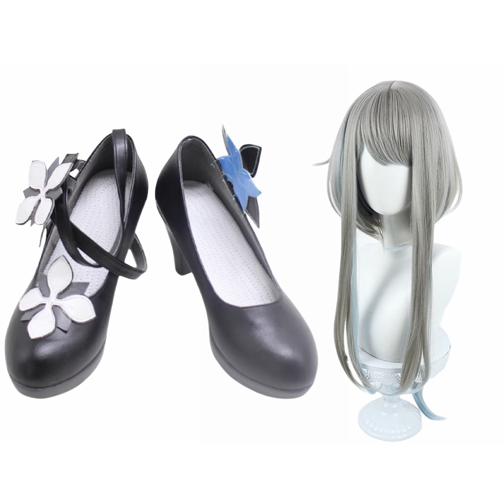帰終 きしゅう コスプレ靴 ブーツ ウィッグ付き コスプレ 演出服 アニメ 祭り ハロウィン クリスマス 学園祭 文化祭 仮装