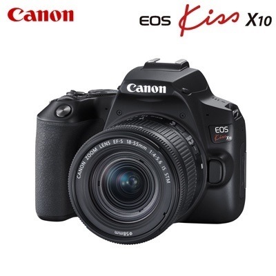 キヤノン デジタル一眼レフカメラ EOS Kiss X10 EF-S18-55 IS STM レンズキット EOSKISSX10LK-BK ブラック CANON【送料無料】