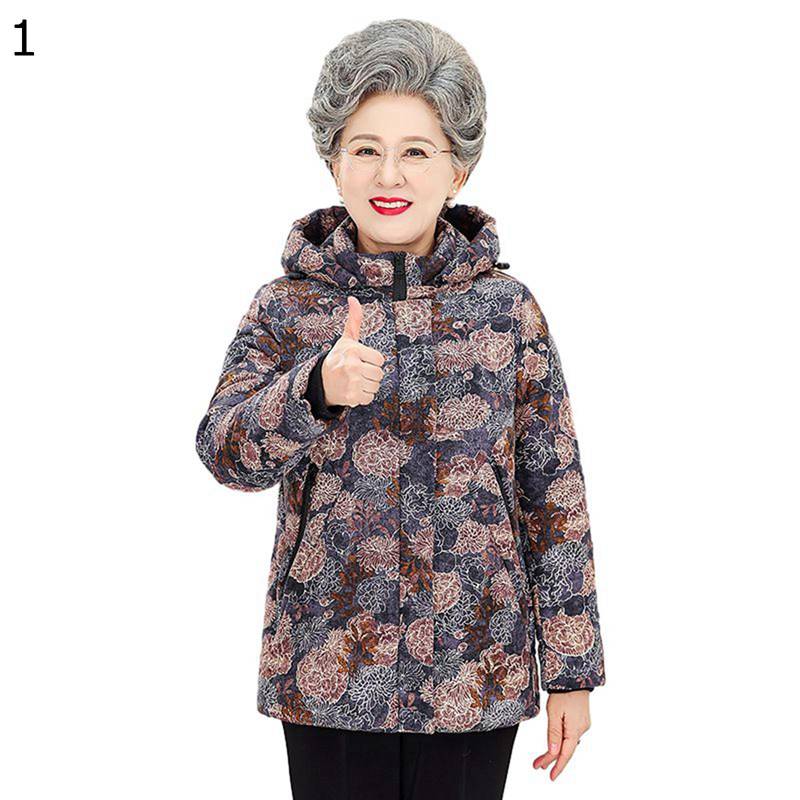 レディースウィンタージャケット 花 レディース 花柄 プリント 中綿入り 中綿コート 綿服 長袖 婦人服 シニアアウター お年寄り 50-70代 秋冬服 コート 用 ファッション かわいい お洒落 7,332円