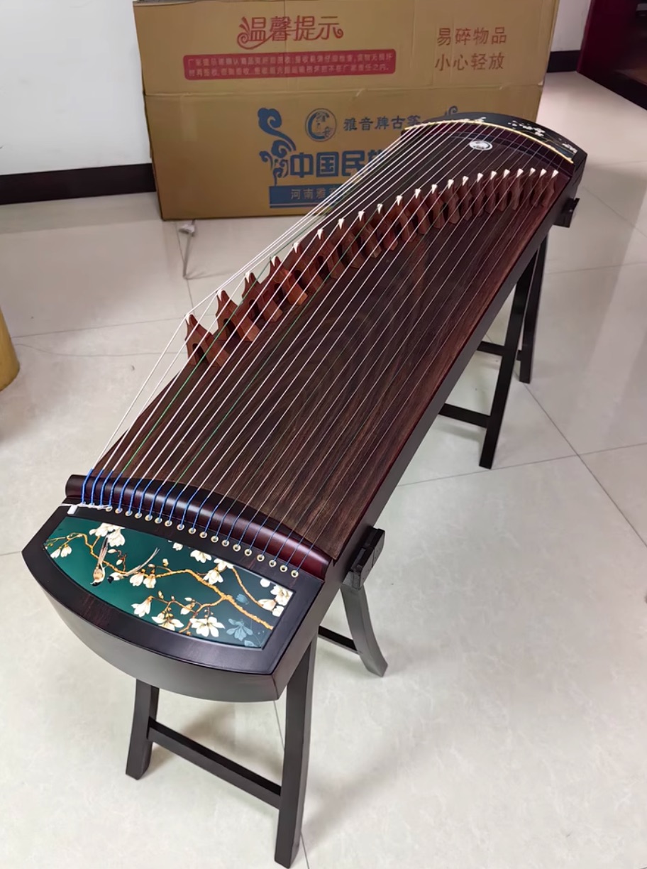 筝 125cm 21弦 インイン模様 中国の弦楽器