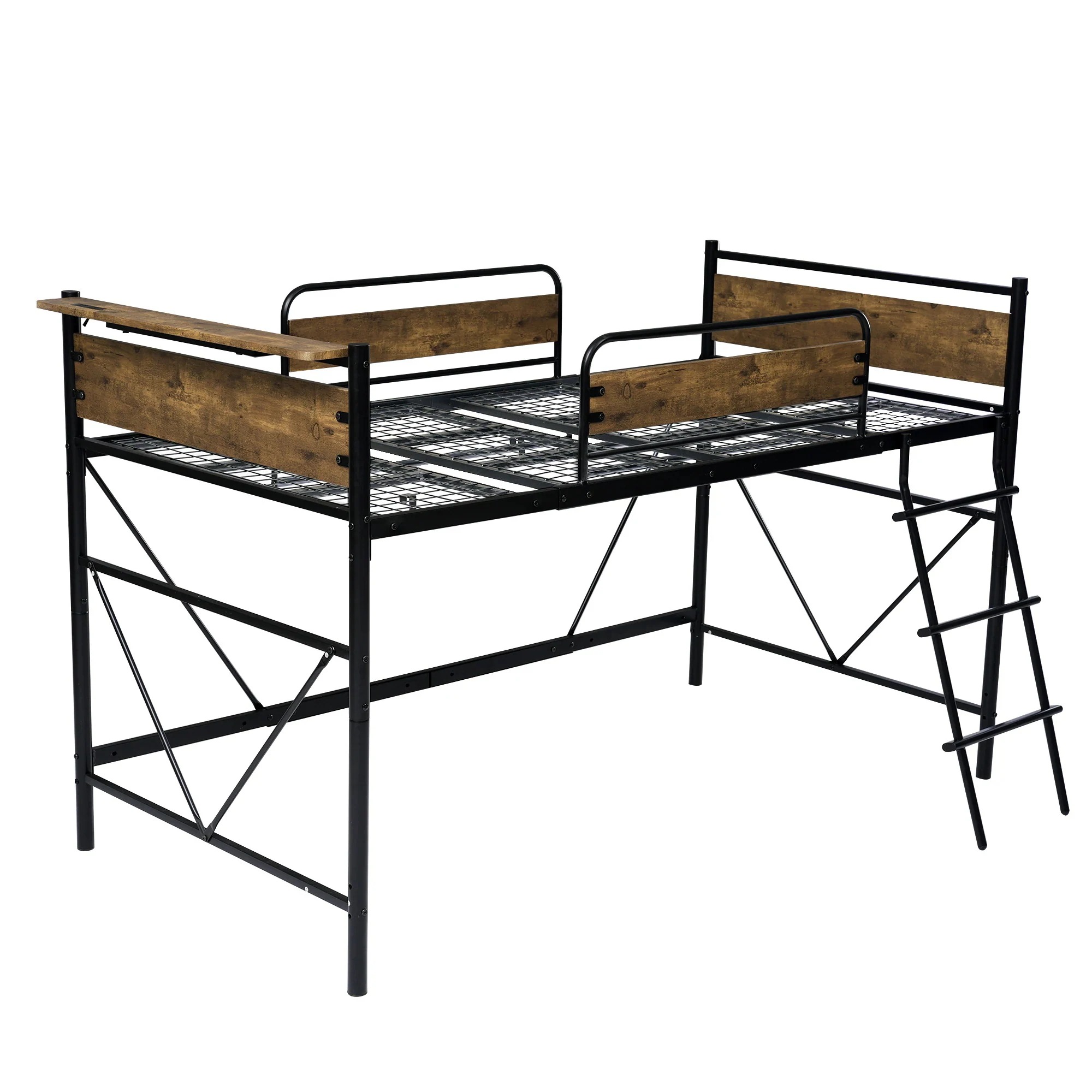 ロフトベッド パイプベッド シングル 耐荷重150kg 高さ125cm システムベッド ロータイプ ミドルタイプ 収納 北欧風 大人 一人暮らし ハンガーポール4本付属 送料無料 スチール 耐震 ベ