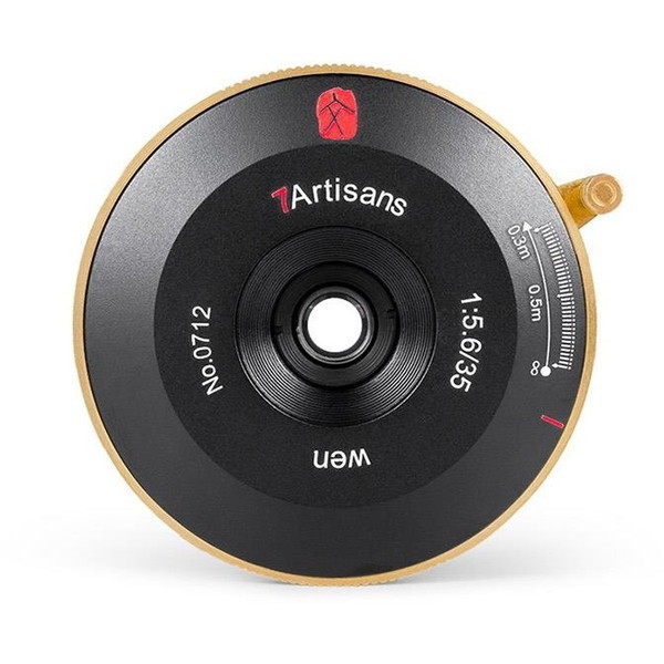 3556LMBG ブラックゴールド 7Artisans 35mm F5.6 [ボディキャップレンズ ライカMマウント]