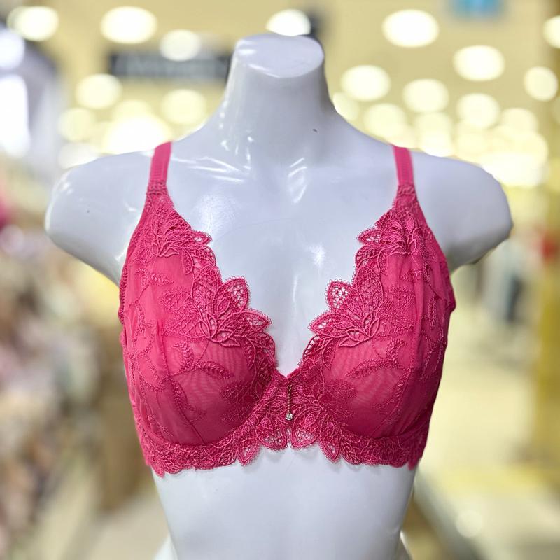 クチュールパッチ刺繍女性薄手ブラジャー BCDカップ BR981A COR_DG