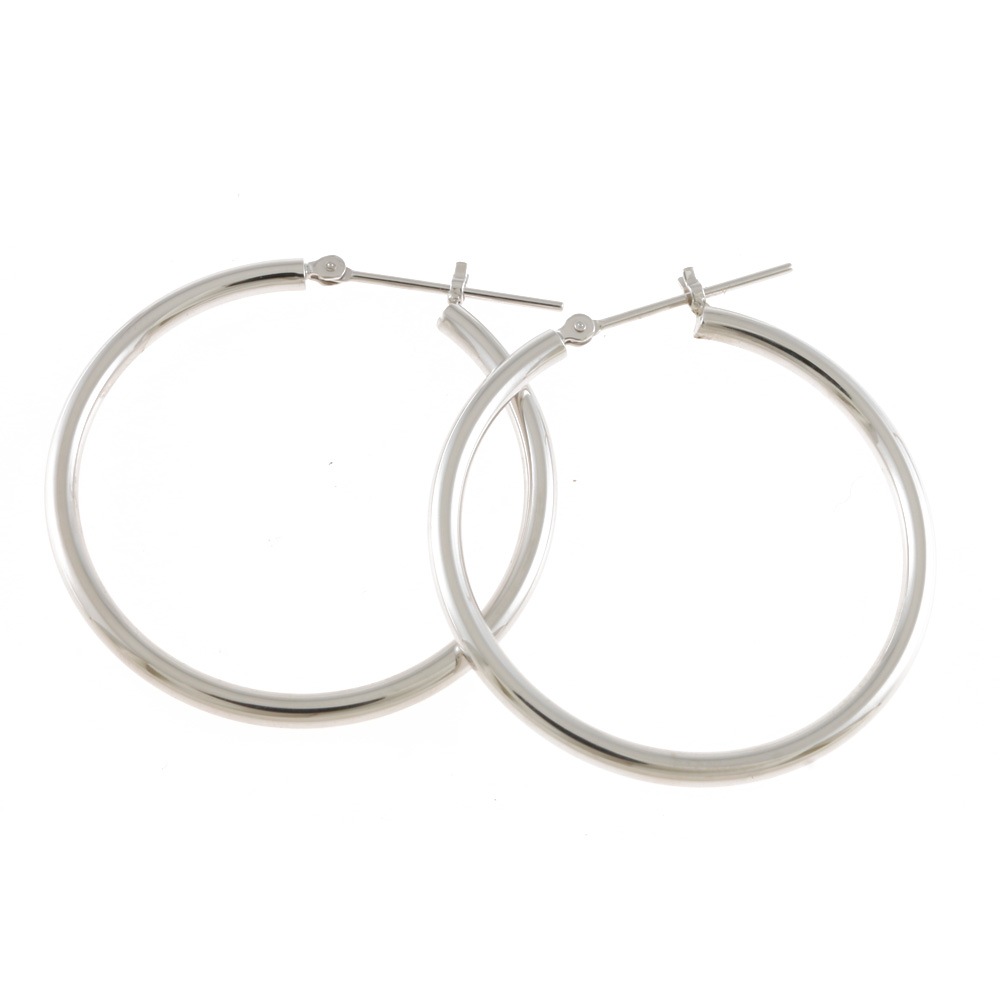 フープ パイプ 230 ピアス K14ホワイトゴールド 新品