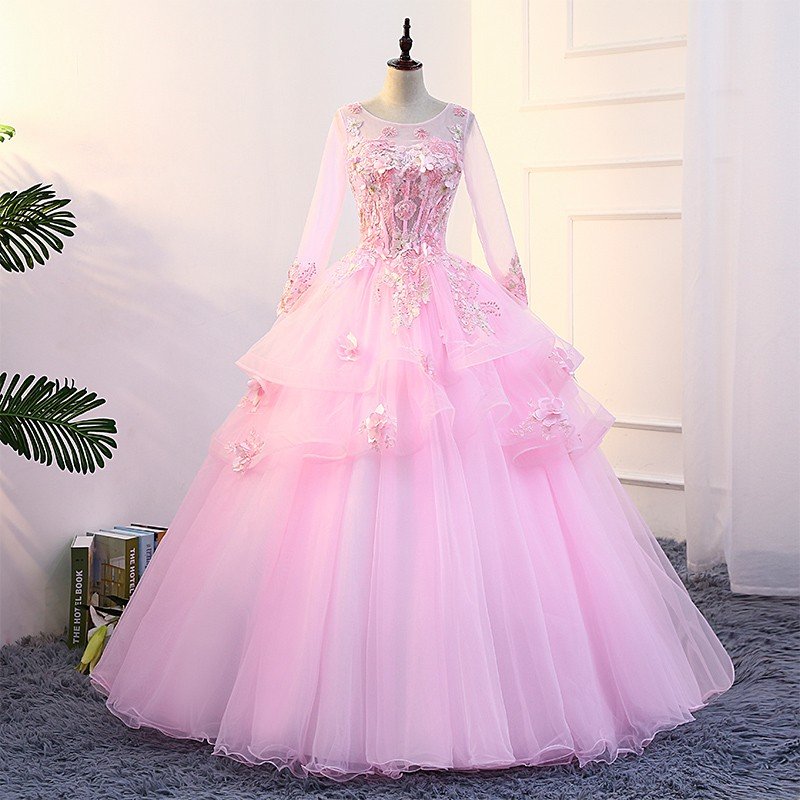 カラードレス ロングドレス 演奏会 コンサート パーティードレス ウェディング 二次会 プリンセス 結婚式 ステージ衣装 大きいサイズ ピンク