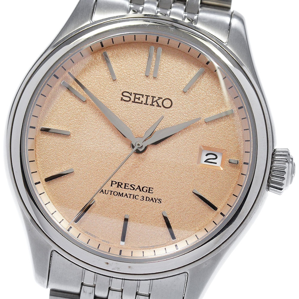 セイコー SEIKO SARX125/6R55-00H0 プレザージュ デイト 自動巻き メンズ 美品 _860404【中古】 55,935円