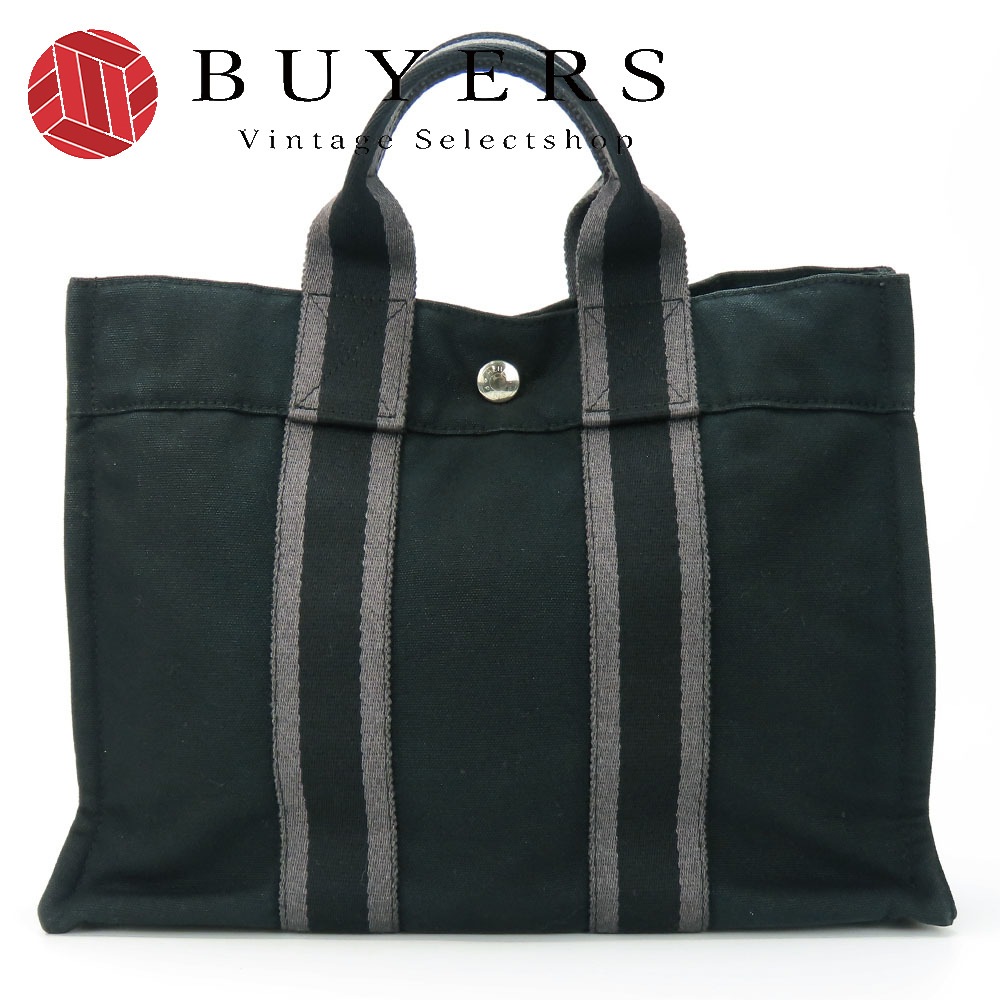 中古 ハンドバッグ フールトゥPM キャンバス ブラック シルバー金具 カジュアル 普段使い 定番 レディース メンズ