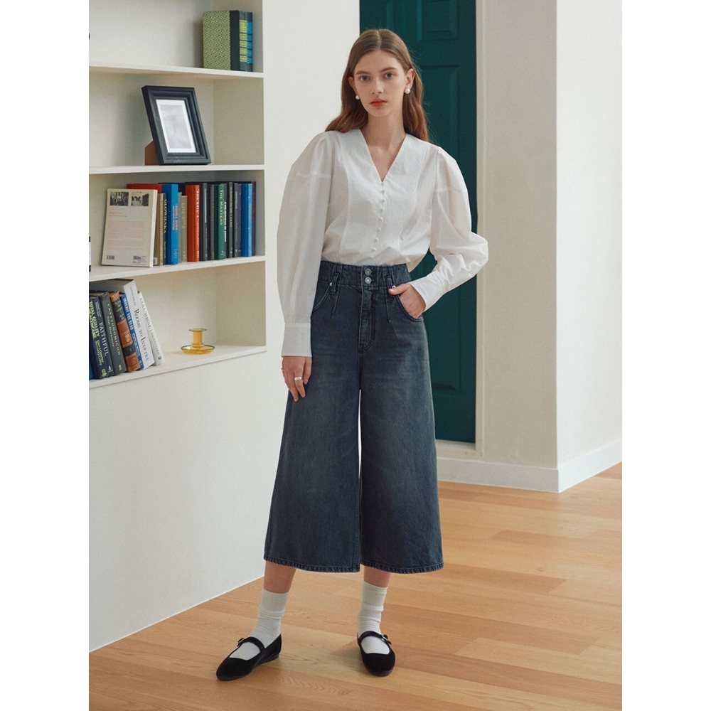 LOEUVRE ワイドキュロットデニムパンツ SJ2SL545 10