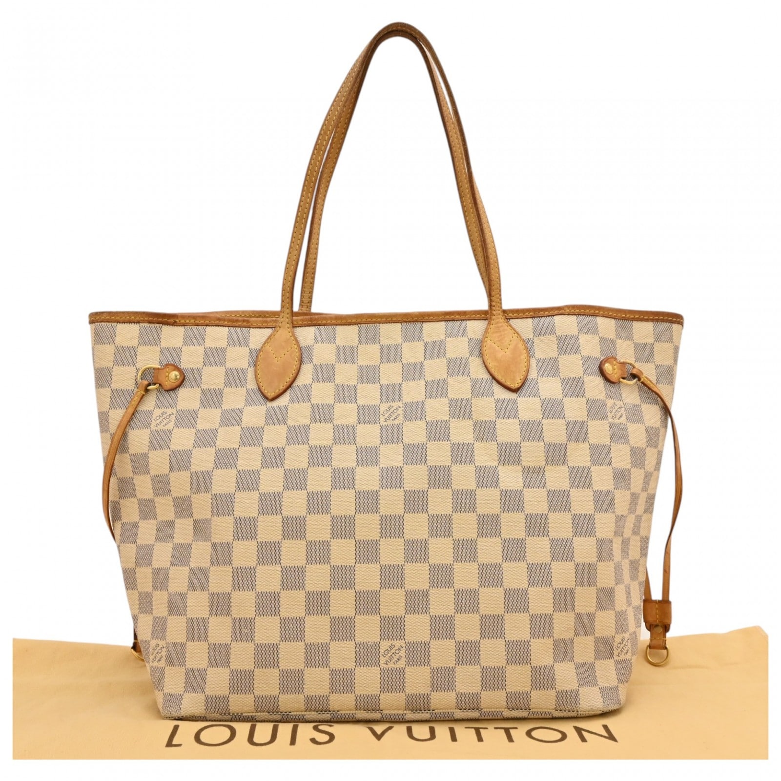 【中古】ルイヴィトン ダミエ アズール ネヴァーフルMM トートバッグ Bランク lv2181cc