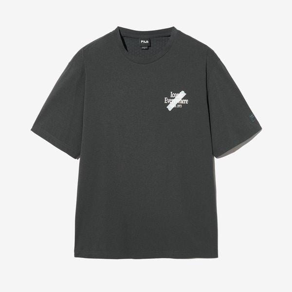 [FILA] 冷感アイコニックグラフィック半袖Tシャツ (FS2RSH2106X_DGY)