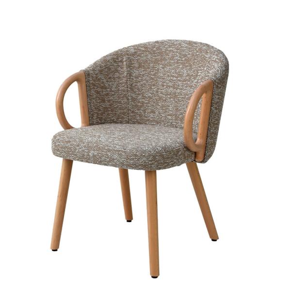 ダイニングチェア 椅子 おしゃれ 北欧 レトロ チェア いす イス ビーチ材 ファブリックシート 座面高さ44cm