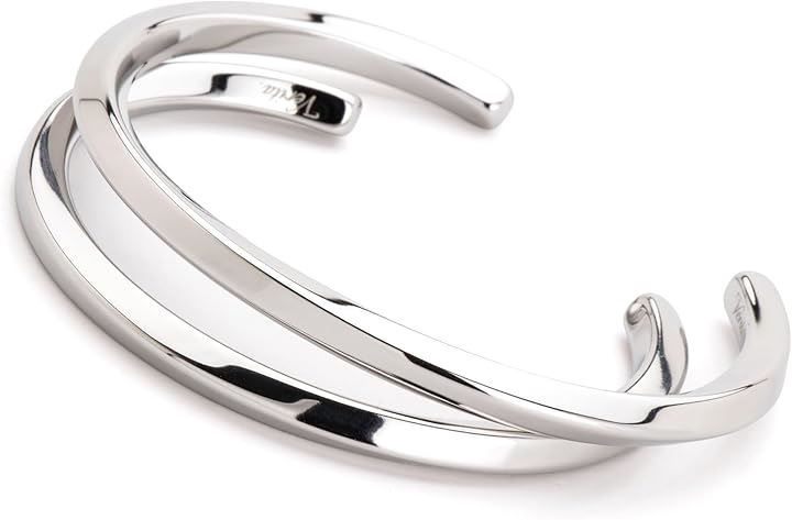 Verita. ペアバングル サージカルステンレス 金属アレルギー対応 ペアブレスレット カップル お揃い 人気 錆びにくい おしゃれ ブランド 誕生日(シルバー, ワンサイズ)