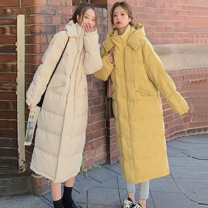 人気アウター フリースで決まり！キルティングコート 綿ジャケット リンジ綿コート ロング丈 フード付2453