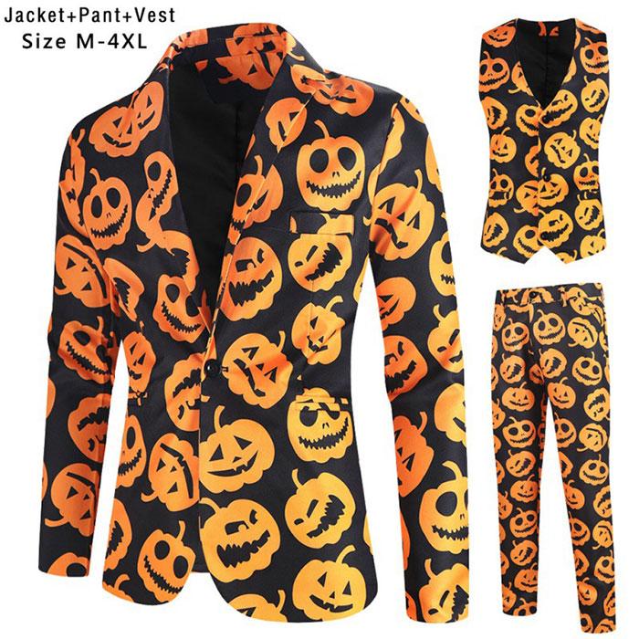 キャンペーン価格 ハロウィン コスプレ スーツ ハロウィン仮装 スーツ ブラック 黒 メンズ 目を惹く 可愛い かぼちゃ ハロウィン コスチューム 男性用 ハロウィン衣装 ハロウィン 数量限定