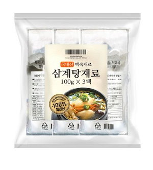 サムゲタン材料(100g x 6ea) 計6パック/蔘鶏湯用材料 / サムゲタン材料/参鶏湯用 漢方材料/韓国食品韓国材料100%