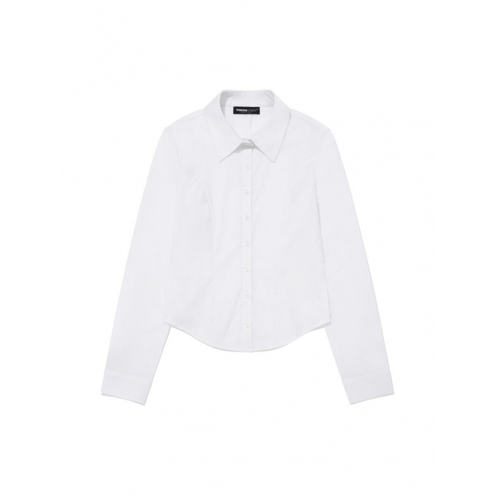 ユースクルーYKクララスリムシャツホワイト