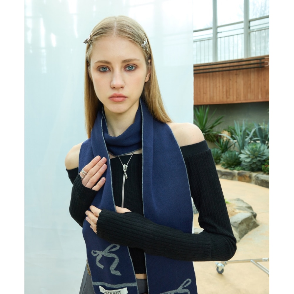 ラティジェント L9 リボンマフラー (ネイビー)