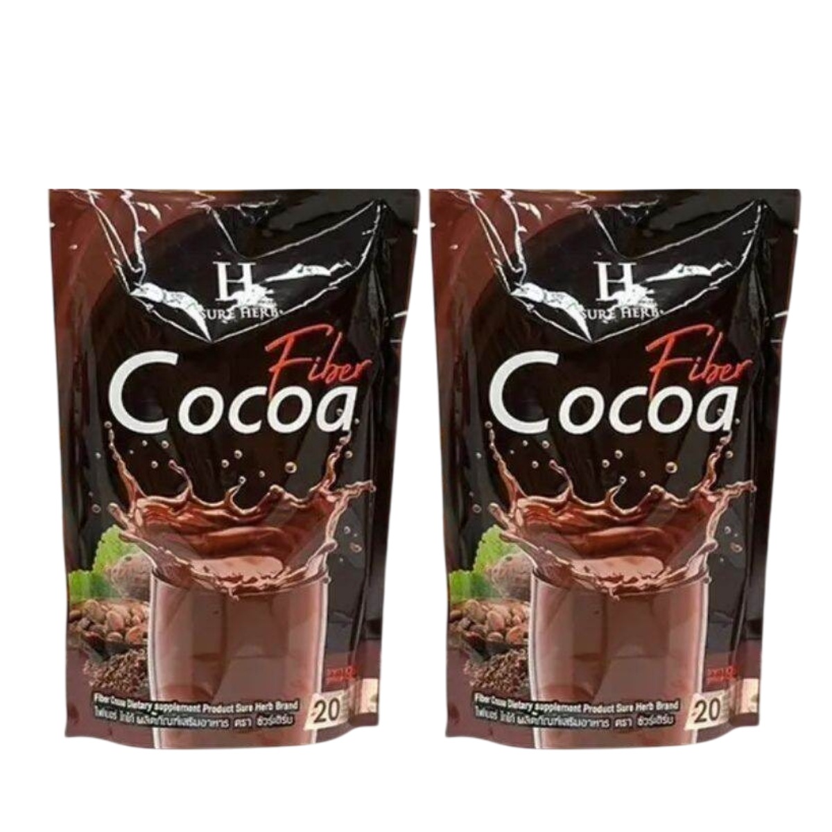 SURE HERB Fiber Cocoa 20 Sachets x 2 packs