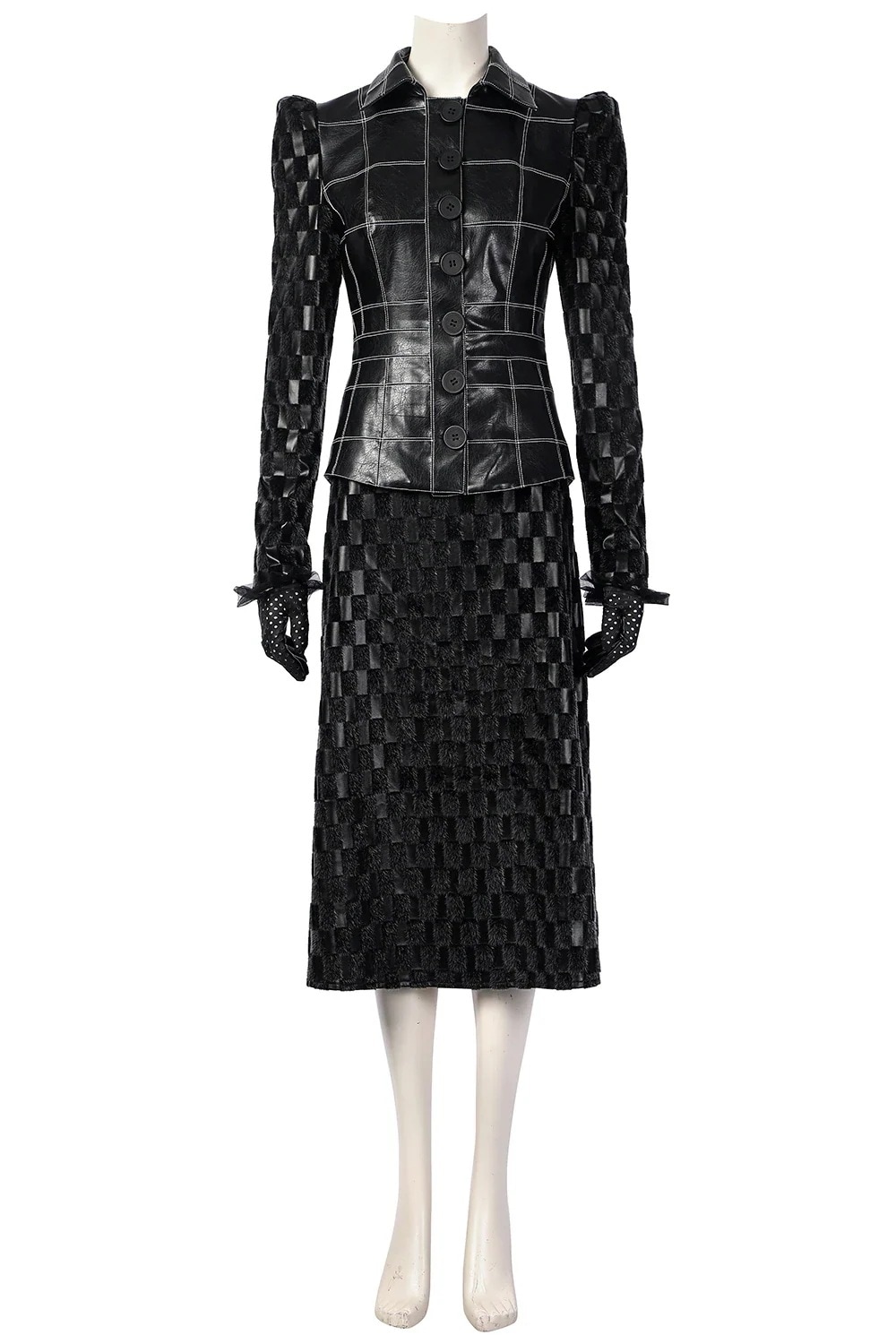 黒白魔女 クルエラドヴィル 黒スーツ コスプレ衣装 コスチューム 合皮 仮装 ハロウィン イベント期間限定30％ 12,688円