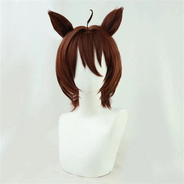 【新品開催 】ウマ娘 プリティーダービー　ネスタキオン　耳付き コスプレウィッグ かつら