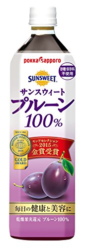 ポッカサッポロ サンスウィート プルーン100% 900ml×12本 ボトル