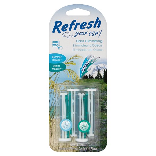 高級感 Dual Car! Your Refresh Scent Pieces 4 Freshener Air Car Stick Vent Meadow Alpine Breeze Summer アクセサリー