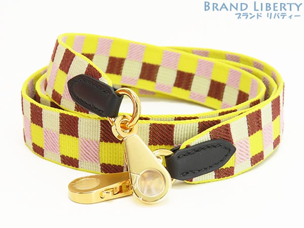 新品エルメスバンドリエールサングルマキシカドリーユ25mmショルダーストラップ調節不可モーヴシルベストルイエロー