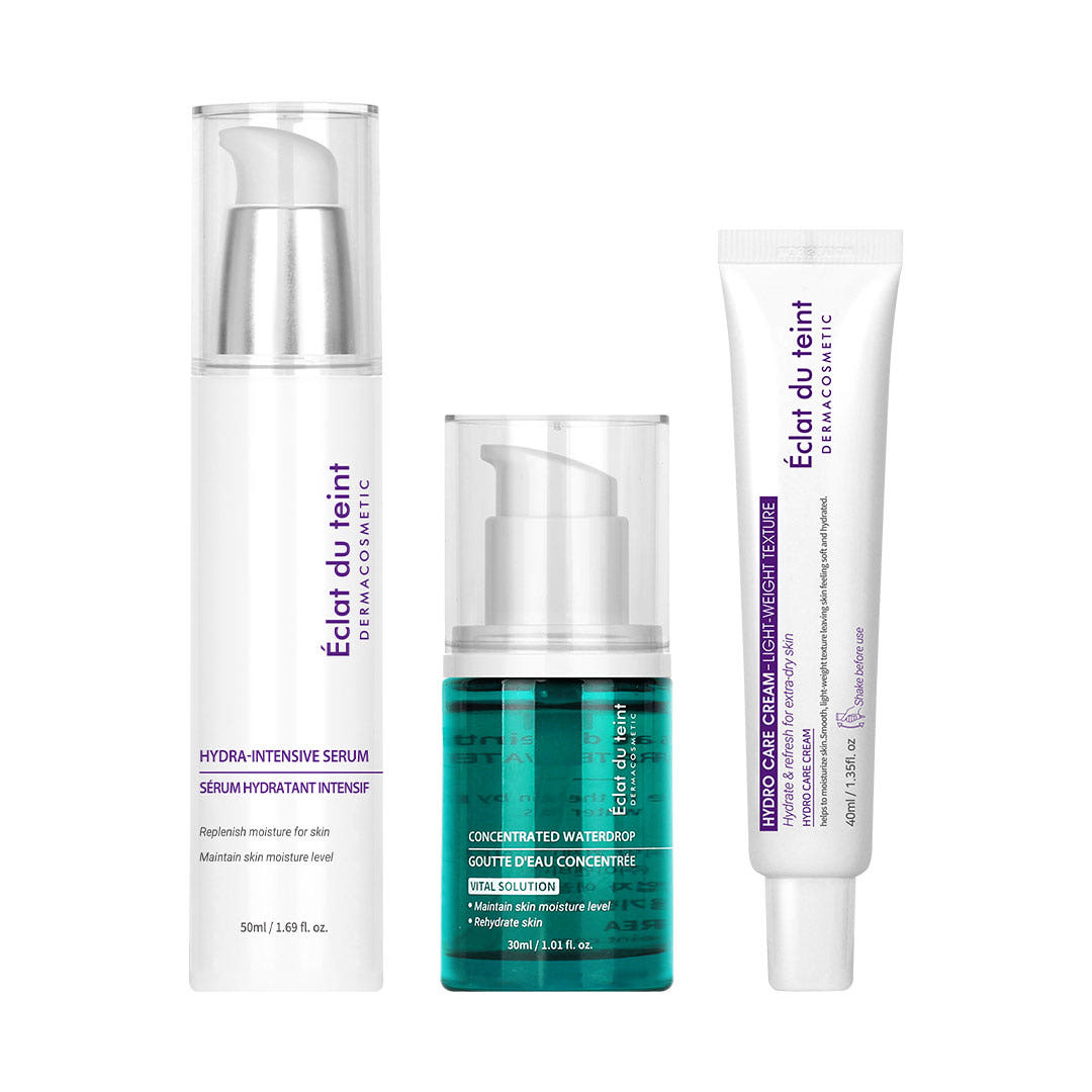エクラデュタン ツヤあり定石肌3点セット(ハイドロケアクリーム40ml+ウォータードロップ30ml+インテンシブセラム50ml)+マスクパックをプレゼント 9,417円