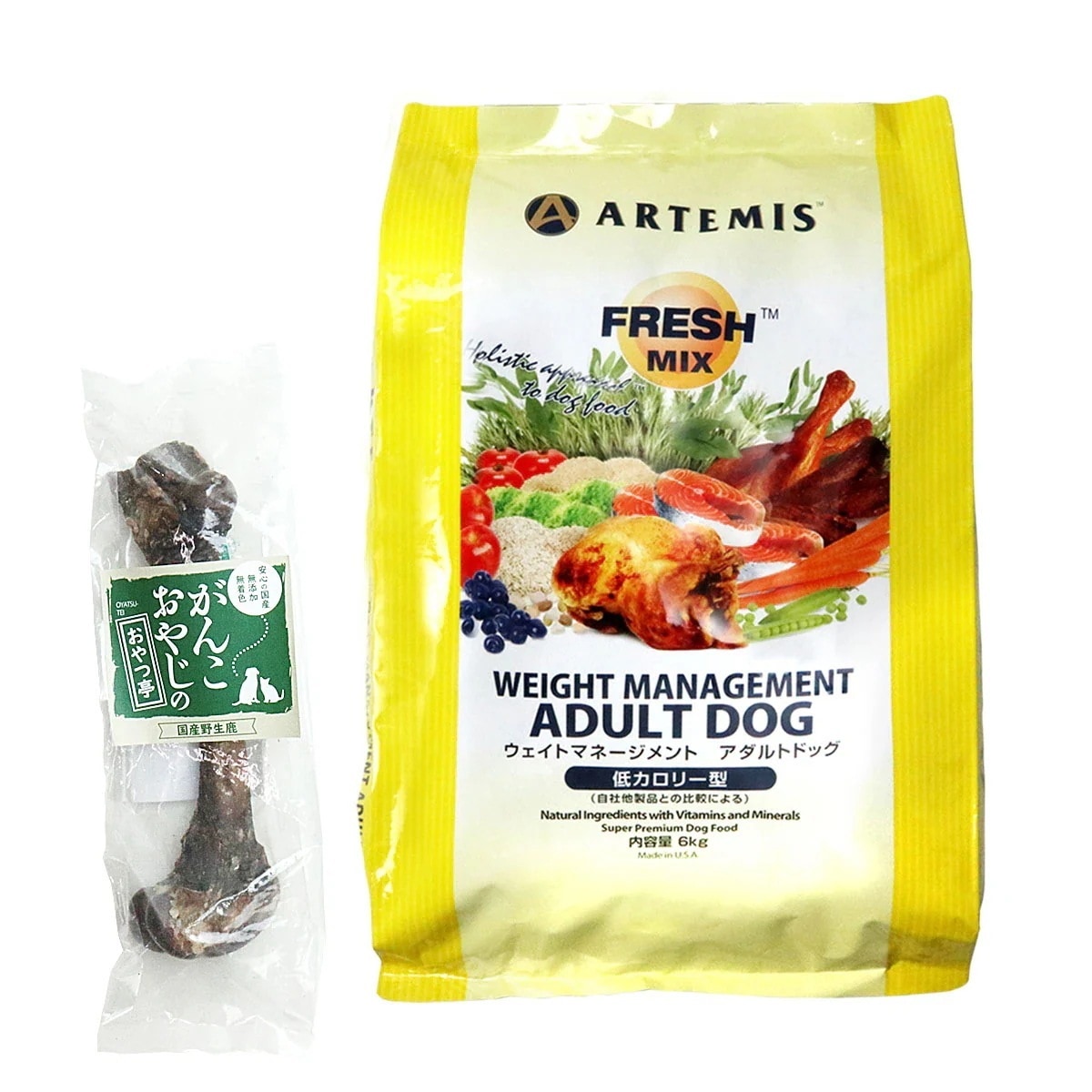 フレッシュミックス ドッグフード ウエイトマネージメント アダルトドッグ 6kg【国産鹿レッグボーン 1本Mサイズ付き】