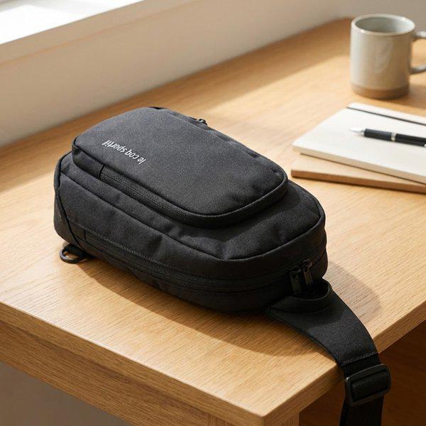 プライム基本スリングバッグ ブラック QR123ABG15-BLK