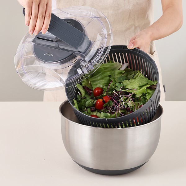 リボンジェイ ムーディタ プロフェッショナル 304 ステン ミキシングボウル 野菜脱水機 5L