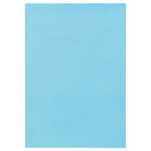 （まとめ） TANOSEE 色画用紙 四つ切 みずいろ 1パック（10枚） (×15セット)