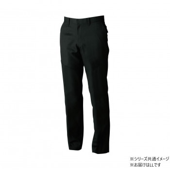 桑和 9669-99 スラックス（ノータック.脇ゴム） LLサイズ ブラック（4） SOWA