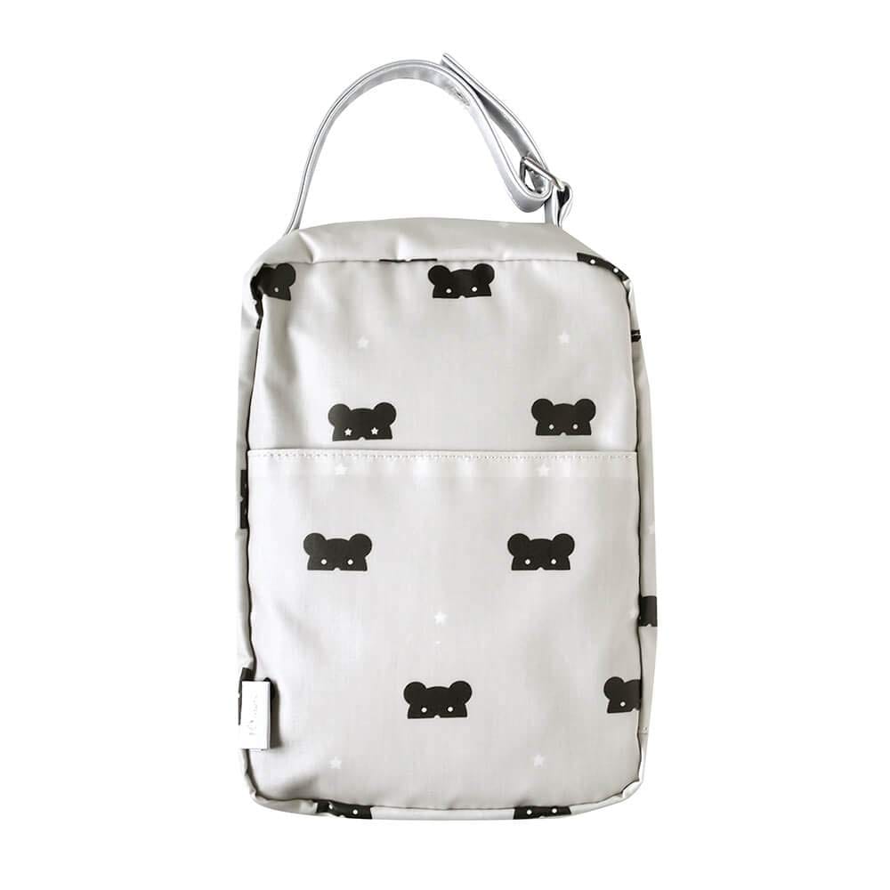 全国送料無料 10mois(ディモワ) ワンタッチおむつポーチ(フラップ付き) ベアマスク 1個 (x 1) 19151012