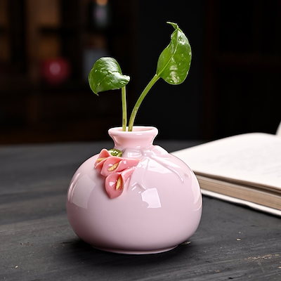 陶器 花瓶 Qoo10] 職人りミニ陶器花瓶 水耕栽培対応 和モダ