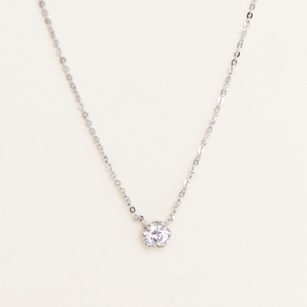 J-ラヘル [14K/18Kゴールド] フラワー 0.2カラットネックレス
