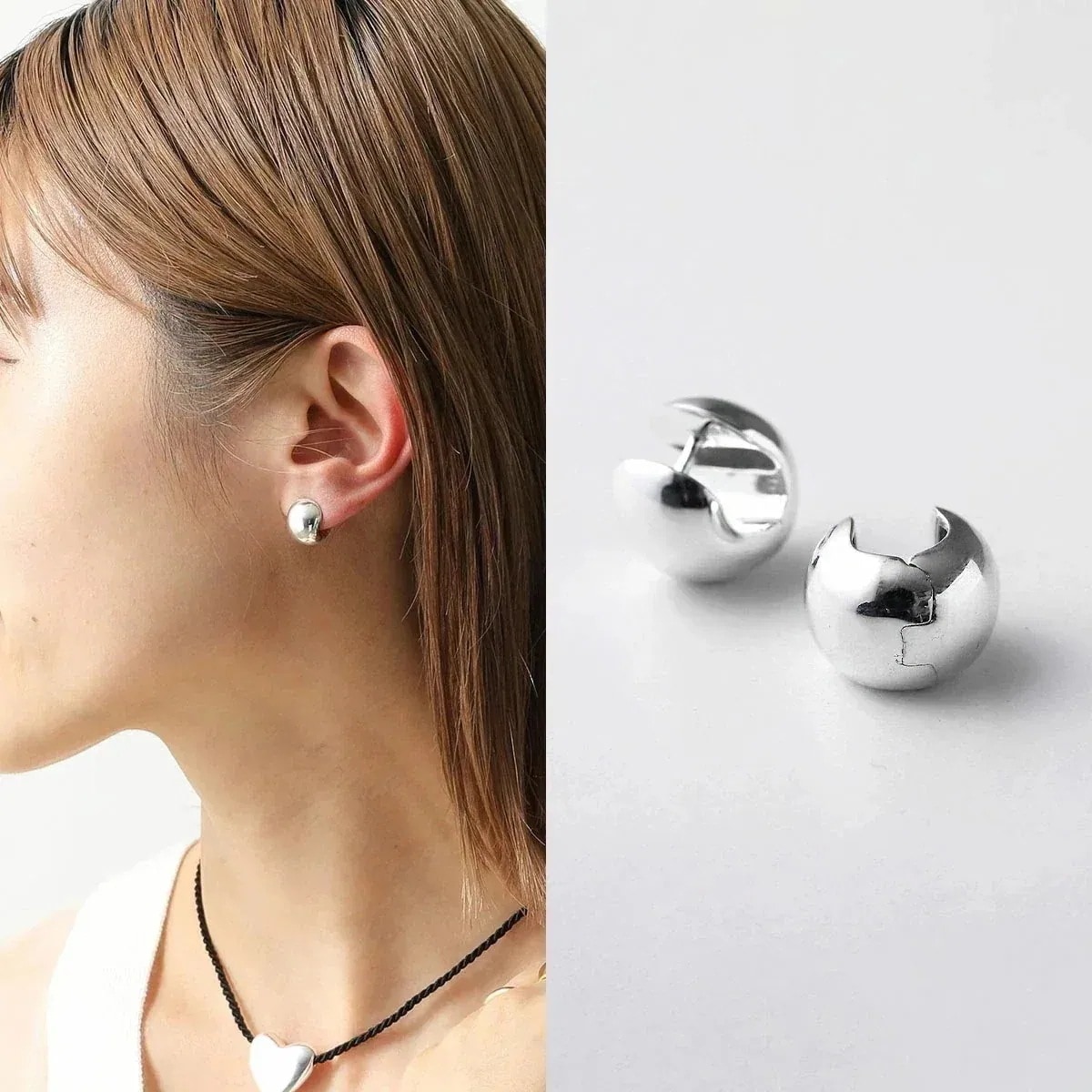 ANNIKA INEZ アニカイネズ ピアス Cigar Band Hoops Sml E975-SML レディース アクセサリー シルバー925 silver】